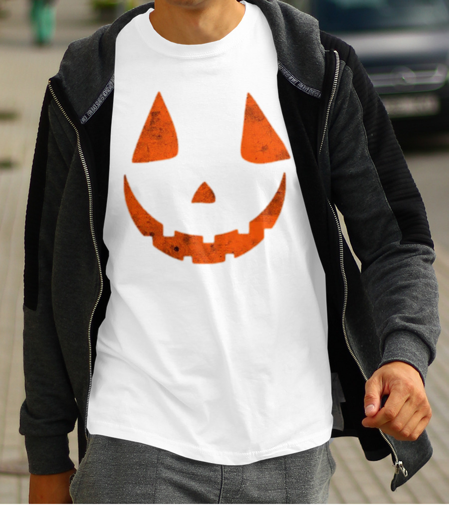 Halloween Spooky Pumpkin Face Scary Jack O Lantern T-Shirt