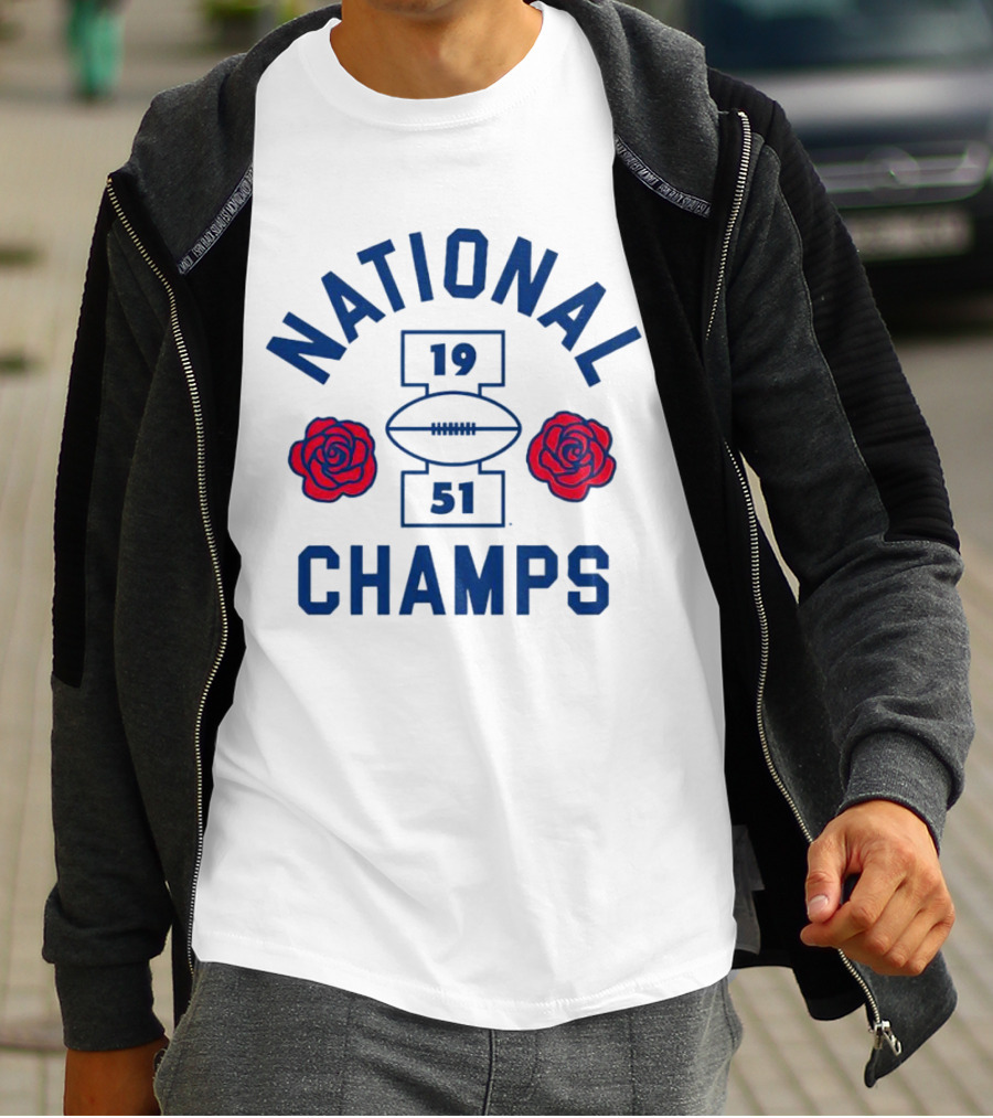 Illinois National Champs 1951 Roses Football T-Shirt