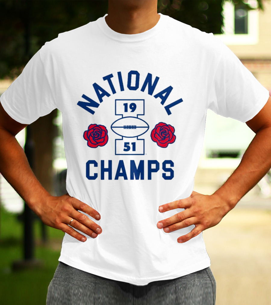 Illinois National Champs 1951 Roses Football T-Shirt