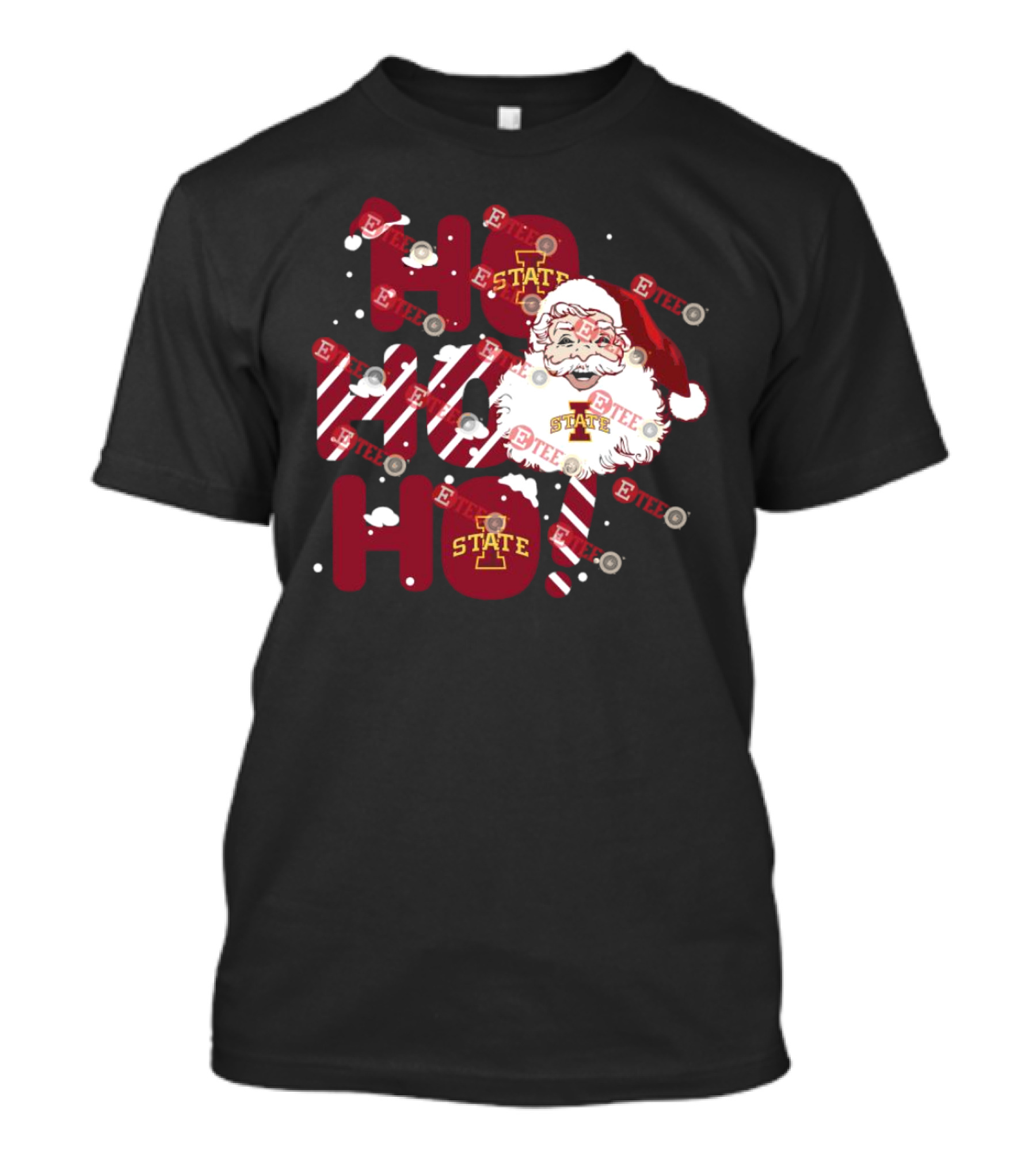 Iowa State Cyclones Santa Claus Ho Ho Ho Christmas T-Shirt