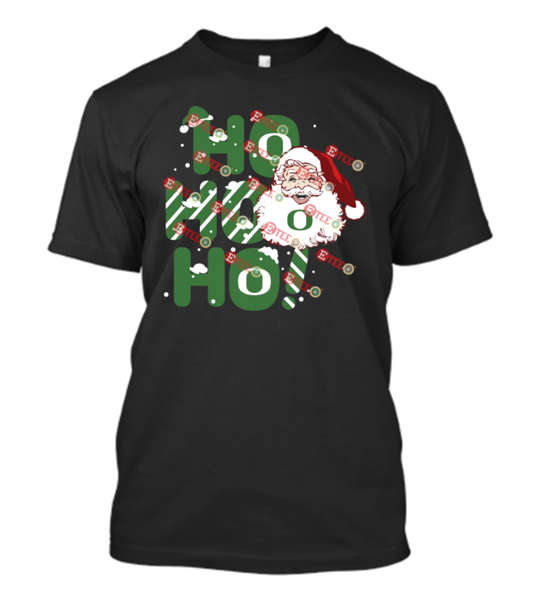 Ho Ho Ho Santa Claus Christmas Oregon Ducks T-Shirt