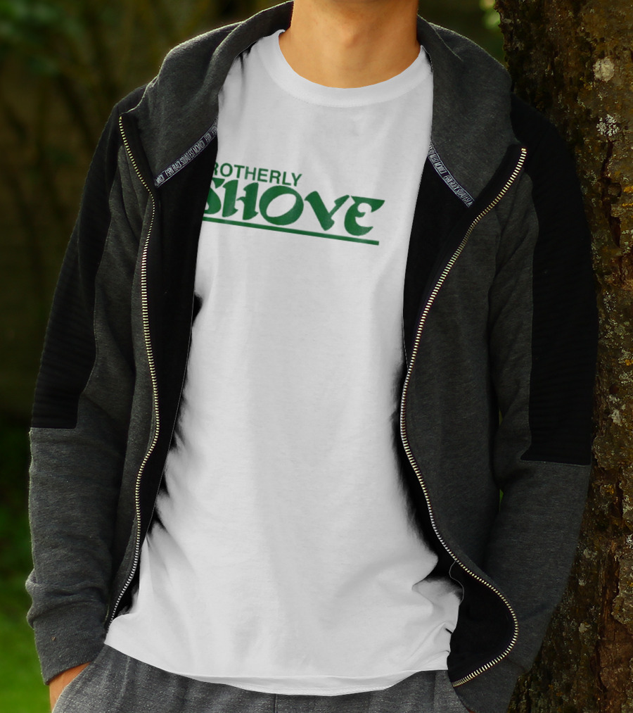 Philadelphia Football Brotherly Shove Green Text T-Shirt