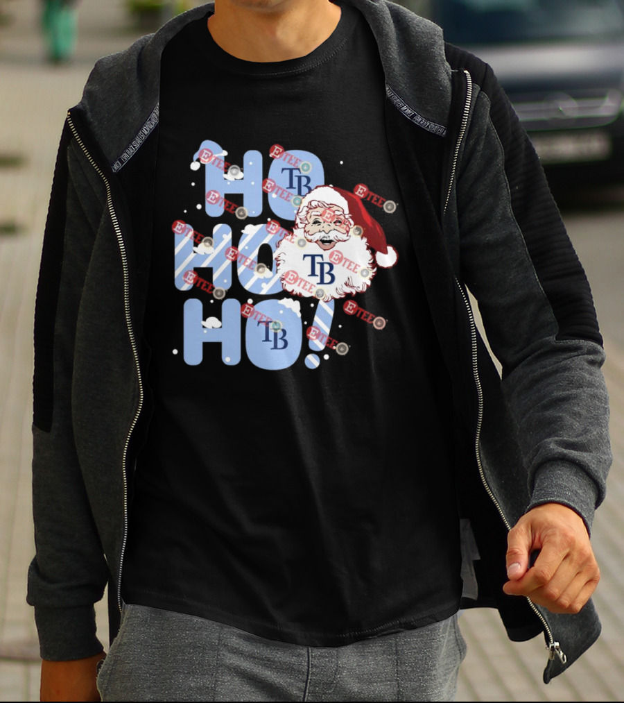 Tampa Bay Rays Santa Claus Ho Ho Ho TB Christmas Holiday T-Shirt