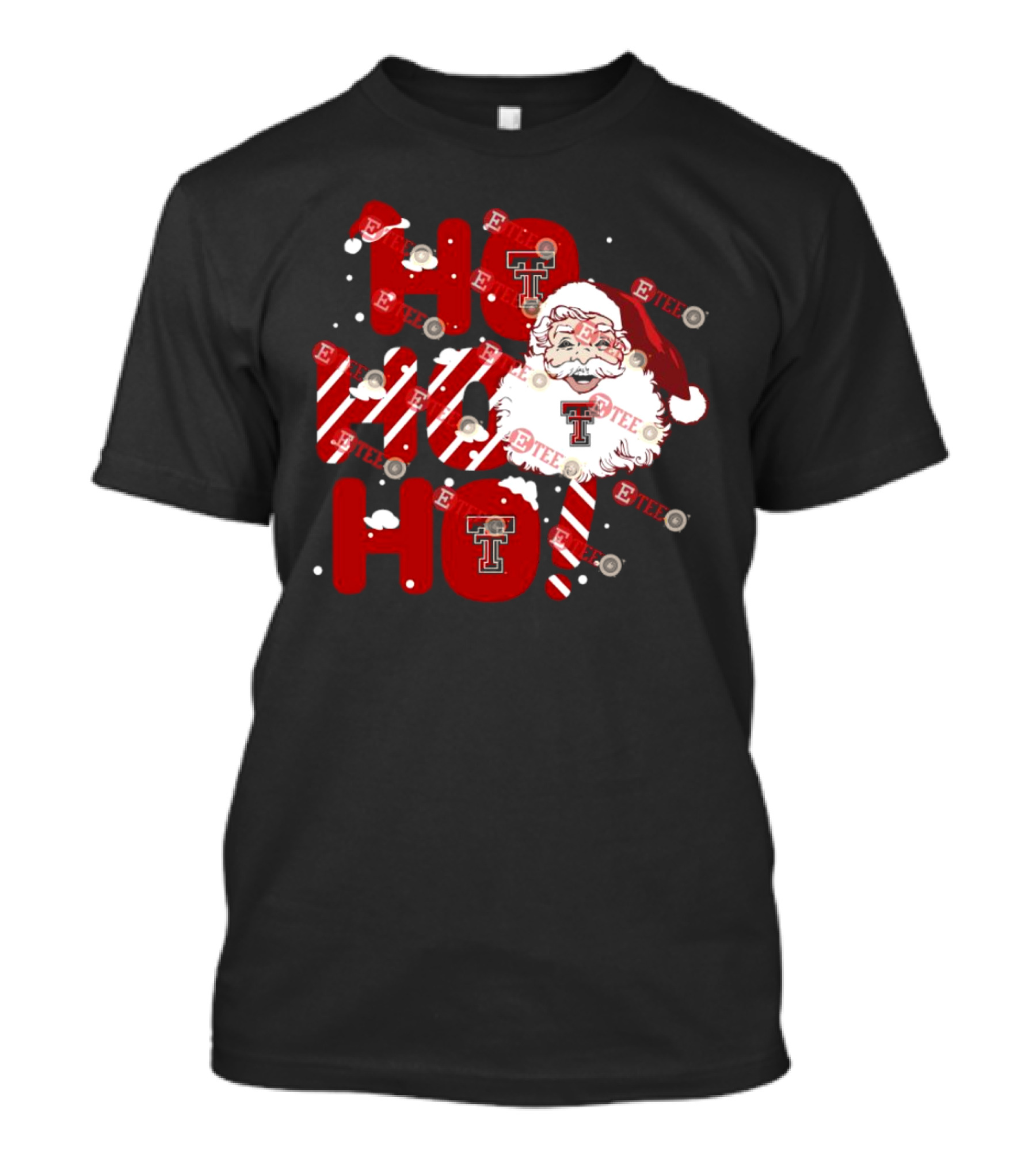 Texas Tech Red Raiders Santa Ho Ho Ho Christmas T-Shirt