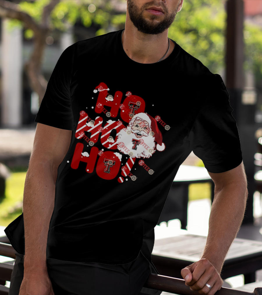 Texas Tech Red Raiders Santa Ho Ho Ho Christmas T-Shirt