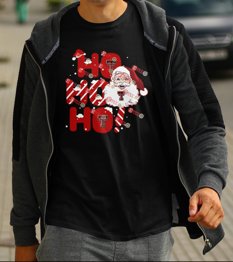 Texas Tech Red Raiders Santa Ho Ho Ho Christmas T-Shirt