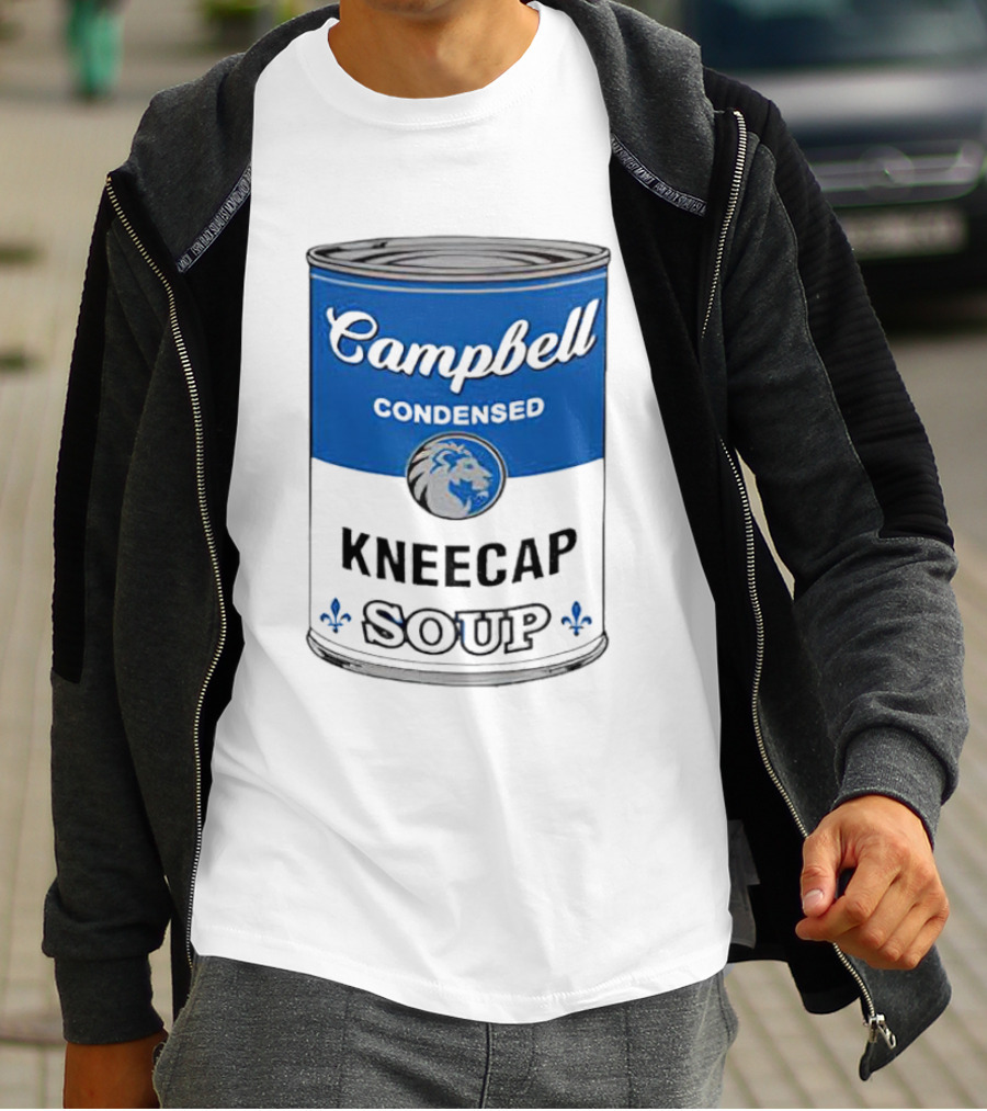 Campbell Condensed Kneecap Soup Lions Fan T-Shirt