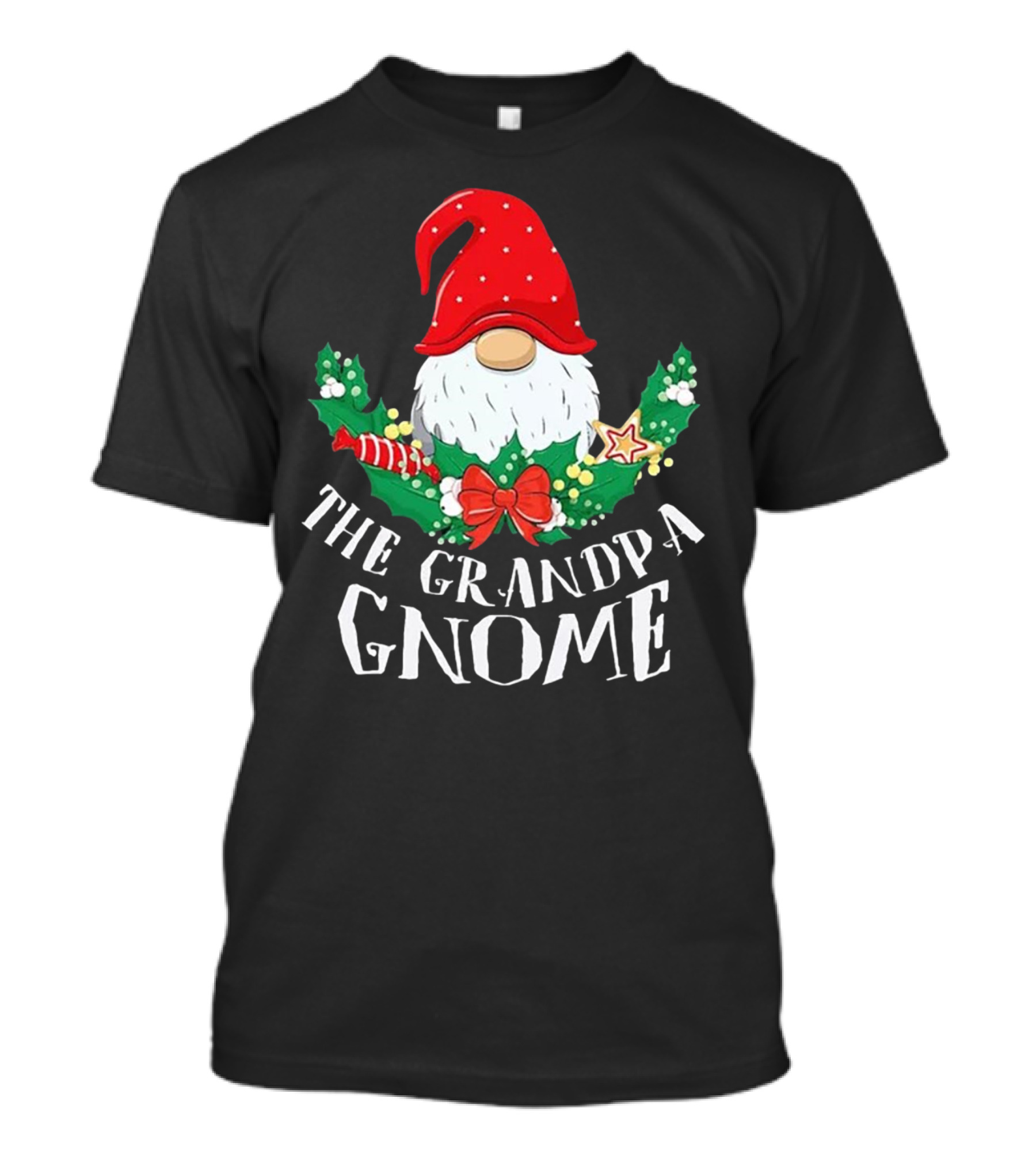 The Grandpa Gnome Funny Matching Family Christmas Party T-Shirt