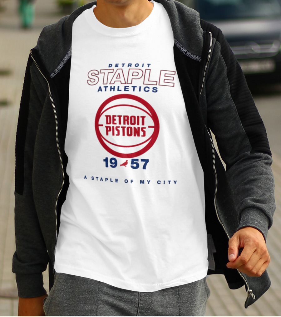 Detroit Pistons Staple Athletics 1957 A Staple Of My City T-Shirt