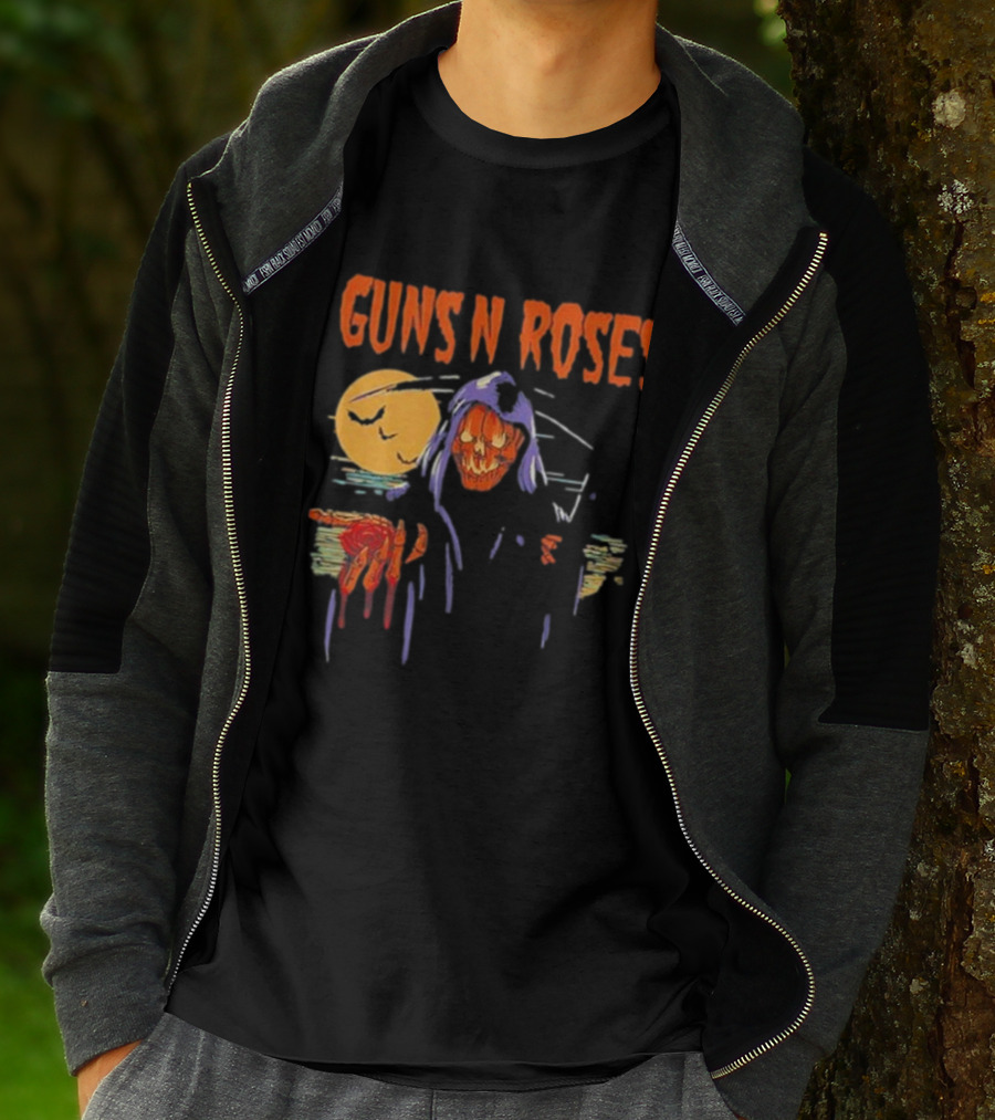 Guns N Roses Reaper Rose Halloween T-Shirt