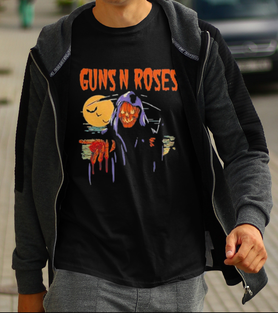 Guns N Roses Reaper Rose Halloween T-Shirt
