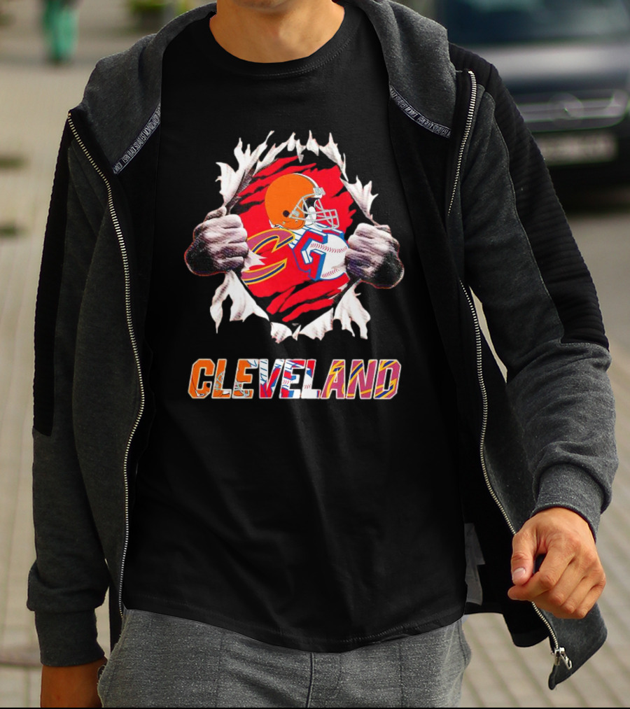 Cleveland Browns Cavaliers Guardians Sports Passion T-Shirt