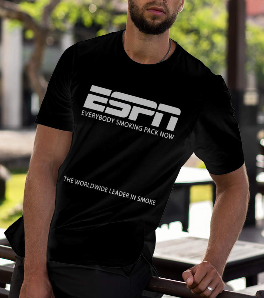 ESPN Everybody Smoking Pack Now The Worldwide Leader In Smoke T-Shirt
