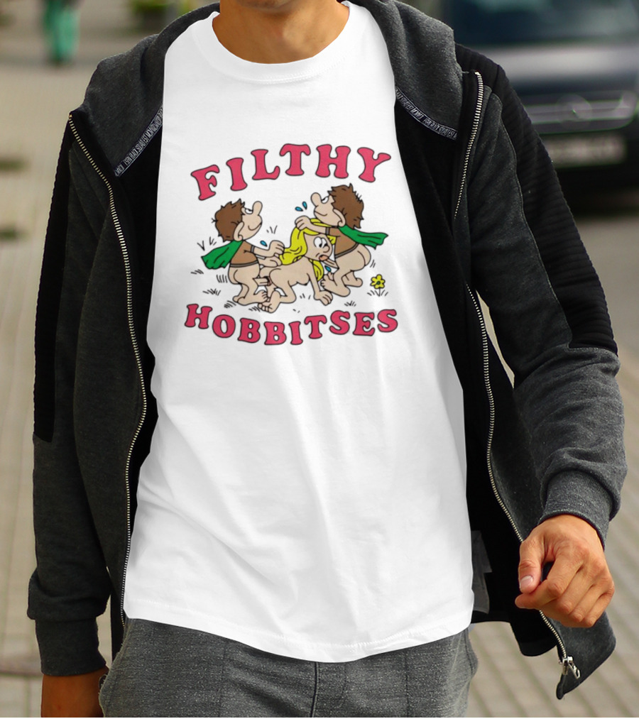 FILTHY HOBBITSES Classic Comic Style Frodo And Sam T-Shirt
