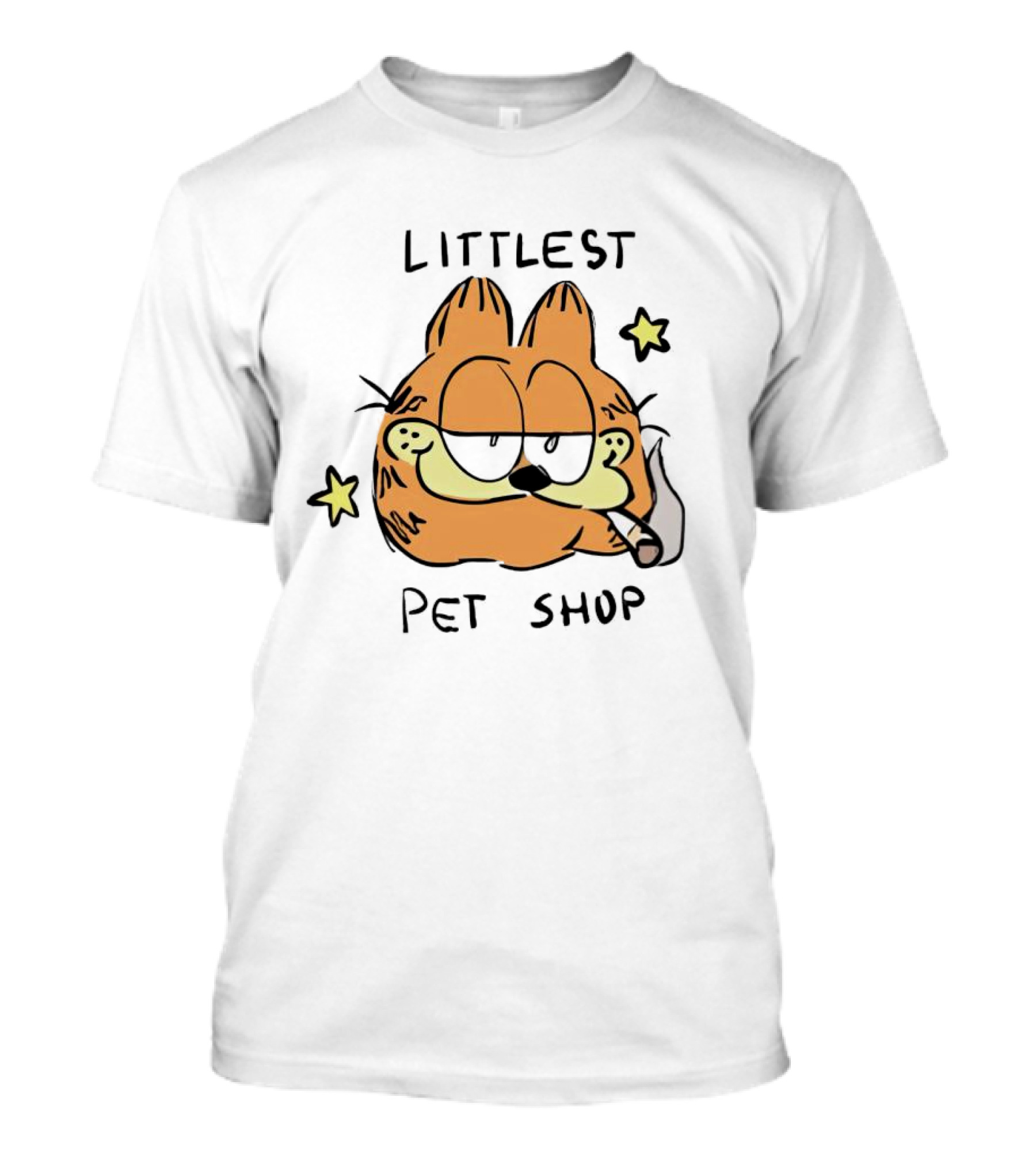 Littlest Pet Shop Garfield With Stars And Cigarette T-Shirt