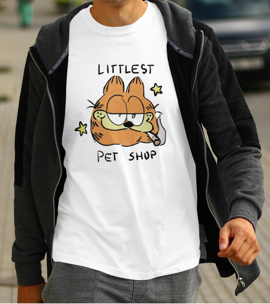 Littlest Pet Shop Garfield With Stars And Cigarette T-Shirt