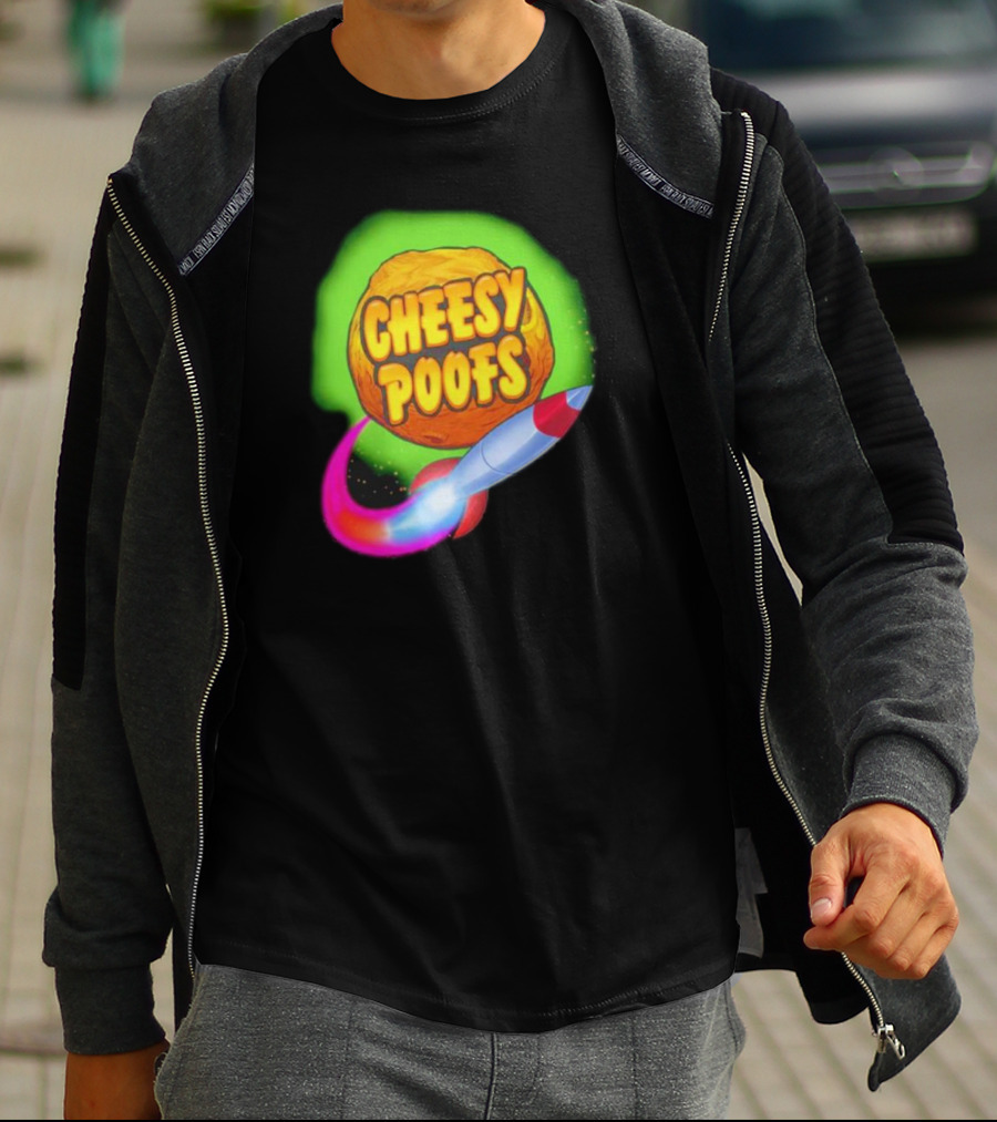 South Park Cheesy Poofs Snack With Rocket T-Shirt