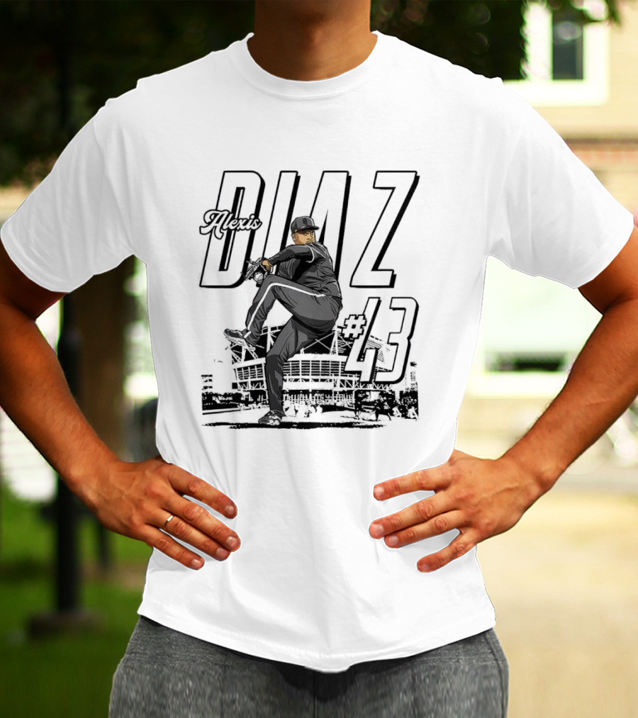 Alexis Diaz 43 Cincinnati Reds MLBPA Stadium Pitching T-Shirt