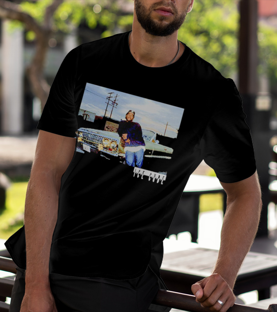 Ice Cube Leaning On Chevy Impala Lowrider T-Shirt