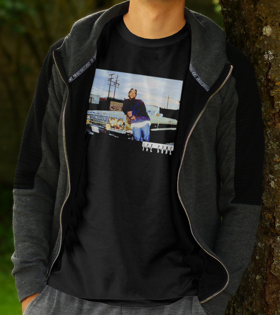 Ice Cube Leaning On Chevy Impala Lowrider T-Shirt