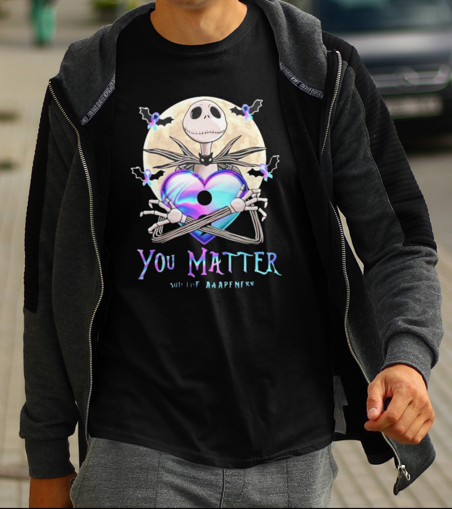 You Matter Jack Skellington Suicide Prevention Awareness T-Shirt