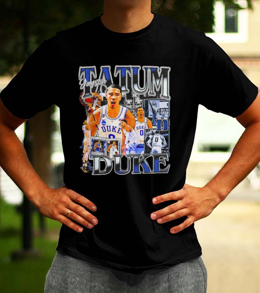 Jayson Tatum Duke Blue Devils Basketball Collage T-Shirt