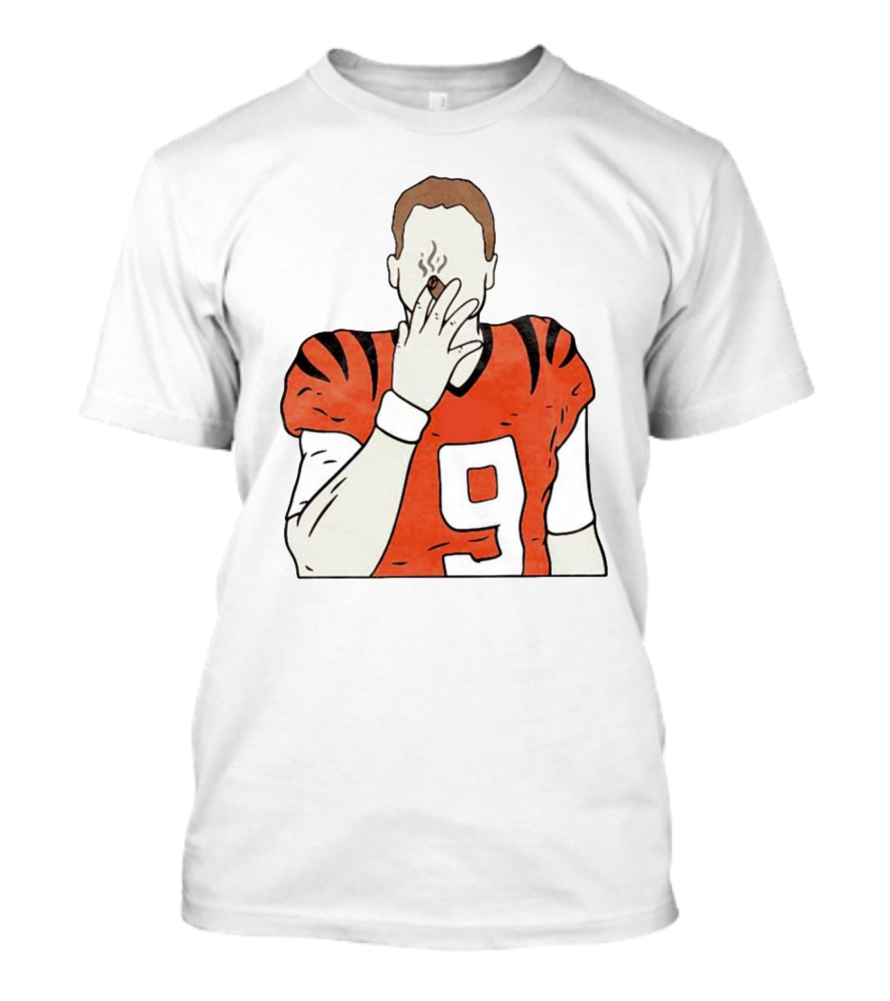 Joe Burrow Smokes Cigar Cincinnati Bengals Number 9 Jersey T-Shirt