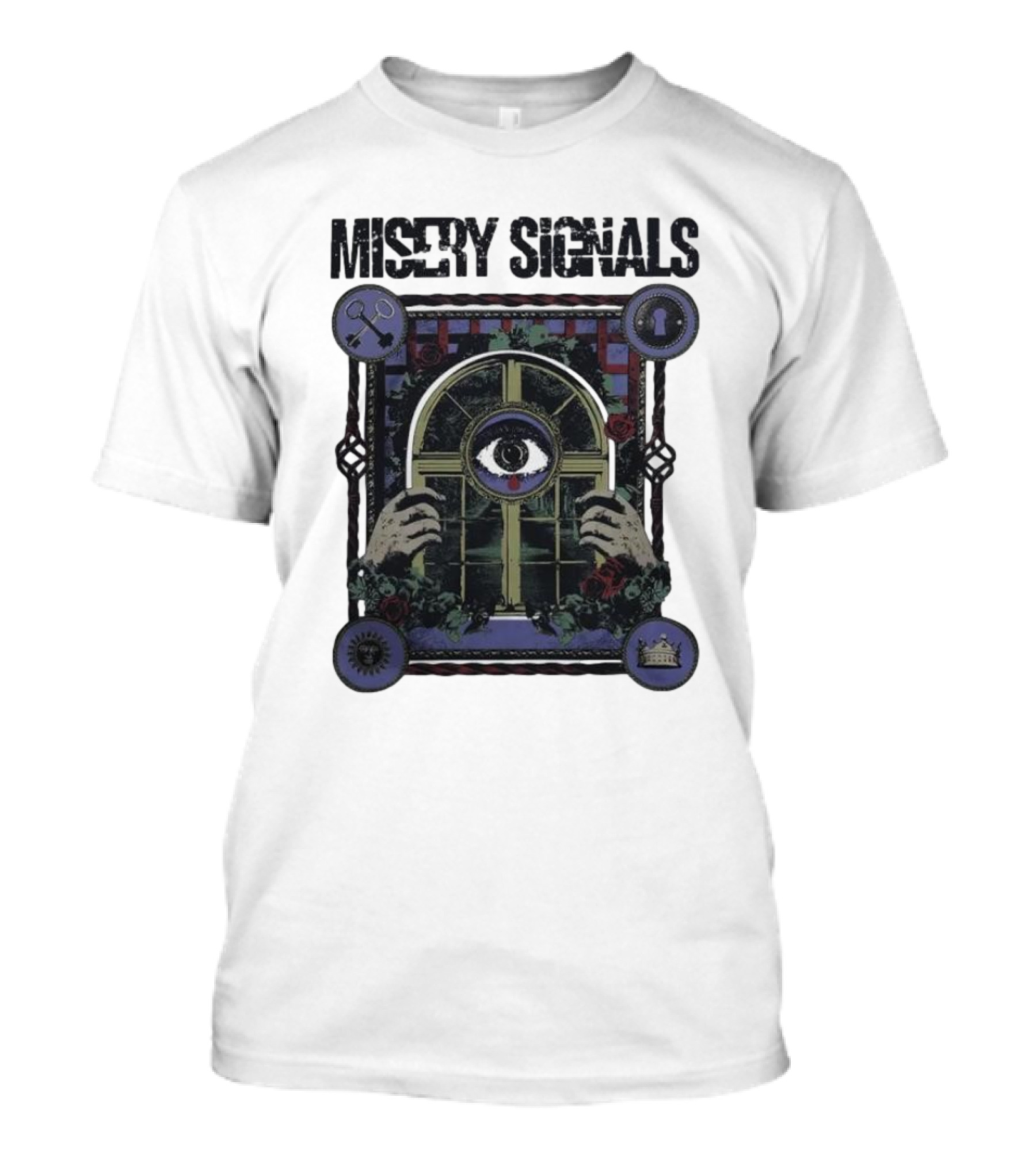 Misery Signals Echoes All-Seeing Eye Roses And Symbols T-Shirt