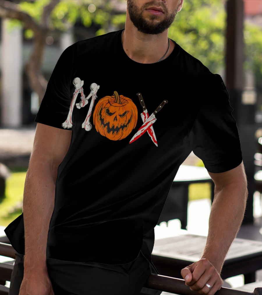 Mox Jon Moxley Halloween Bones Pumpkin Knives T-Shirt