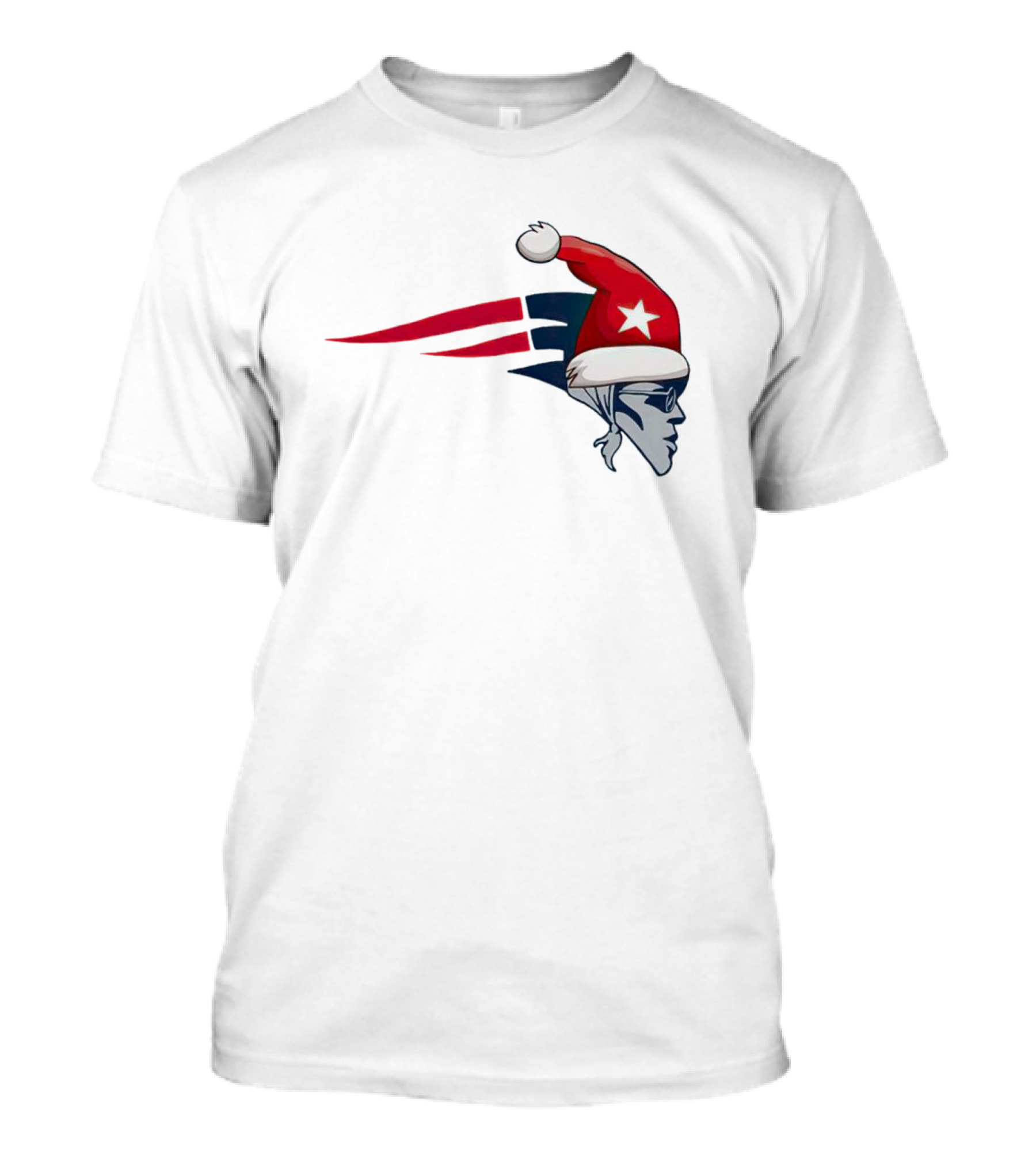 New England Patriots Christmas Santa Hat T-Shirt