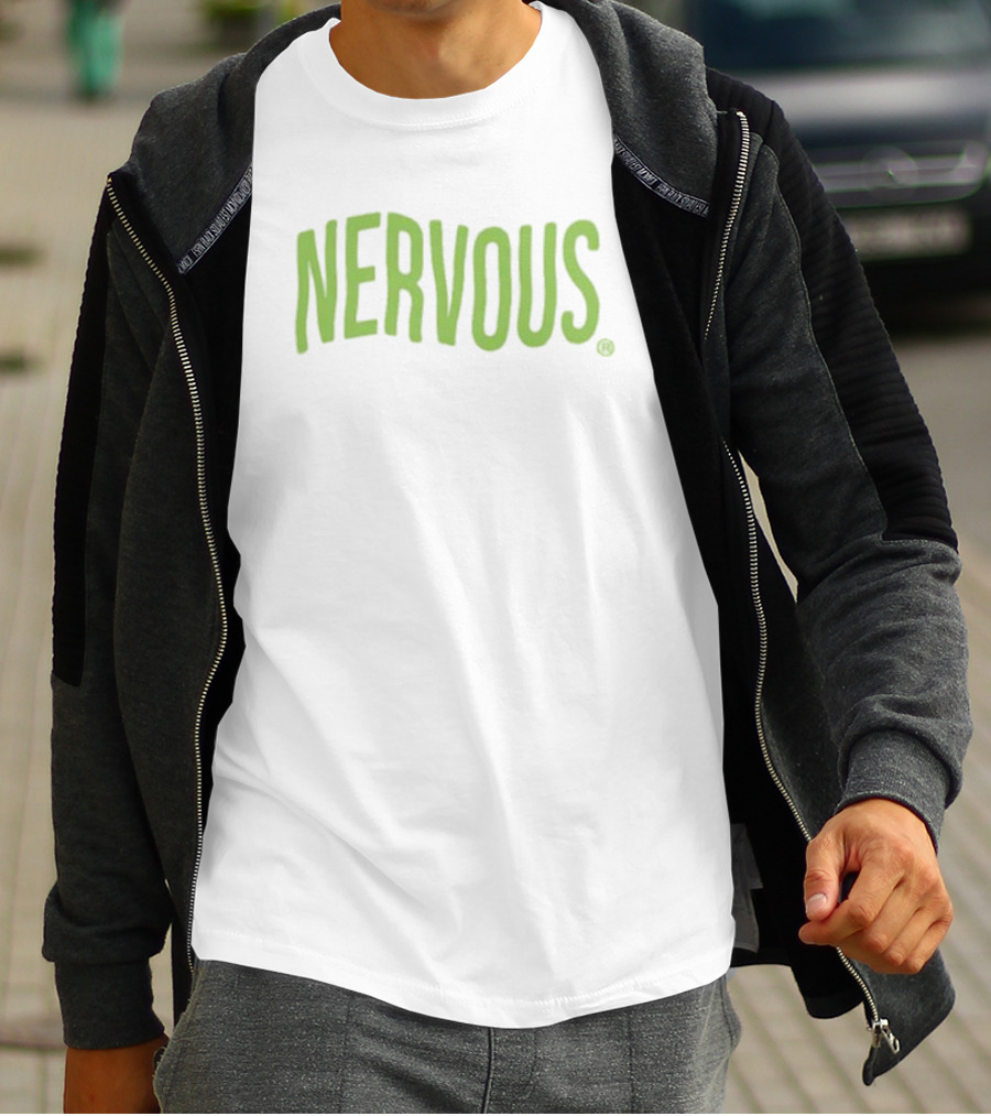 Nervous Pandershirts Minimalist Text T-Shirt