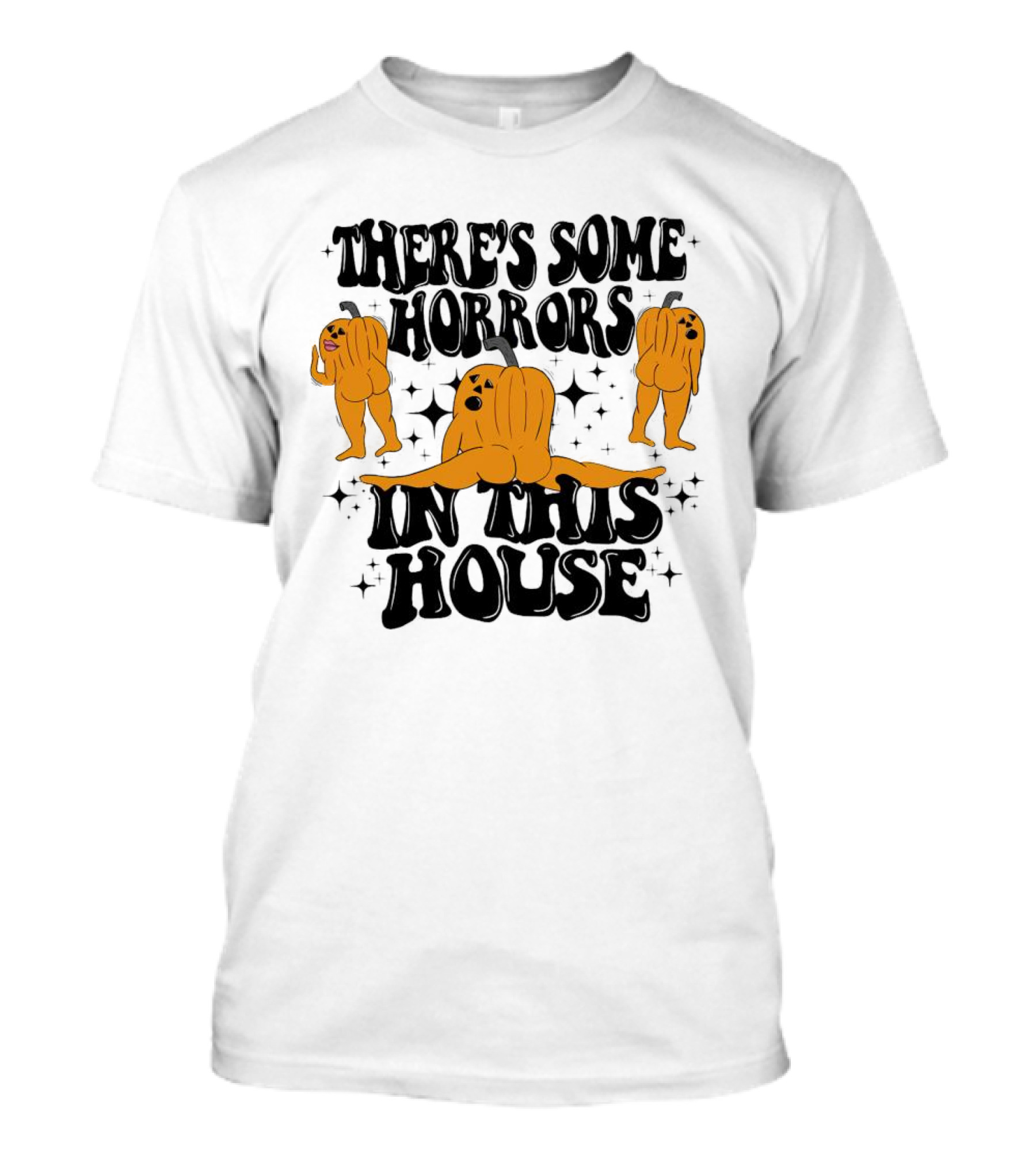 There’s Some Horrors In This House Pumpkin Characters T-Shirt