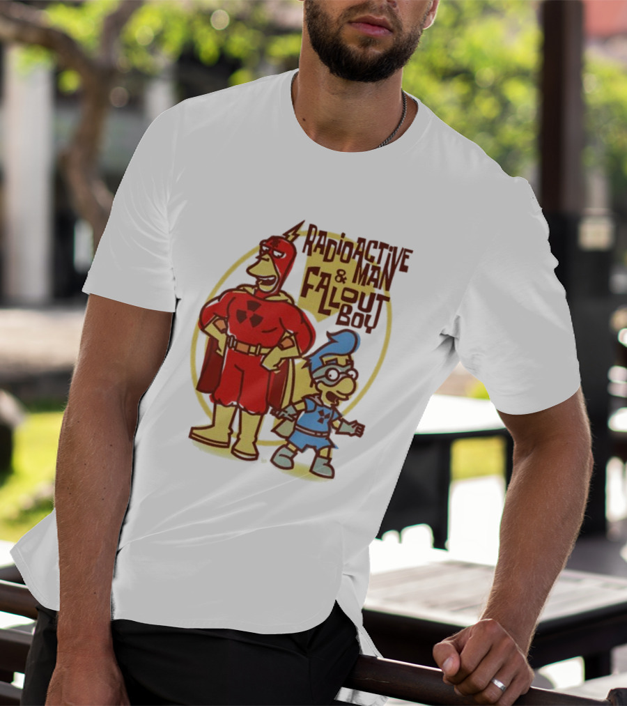 Radioactive Man And Fallout Boy Comic Duo Heroic Power T-Shirt