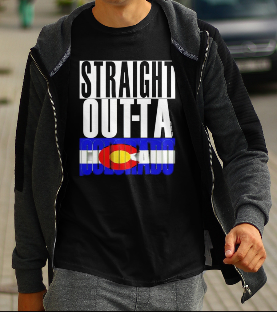 STRAIGHT OUTTA COLORADO Colorado Flag T-Shirt