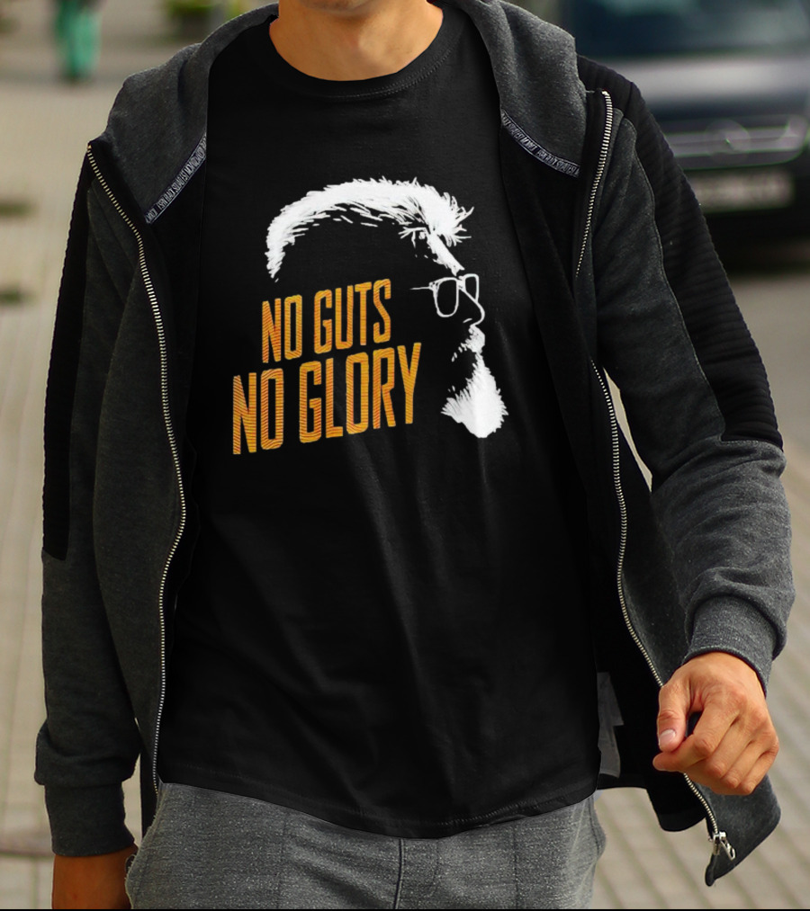 Thunivu No Guts No Glory Bold Text T-Shirt