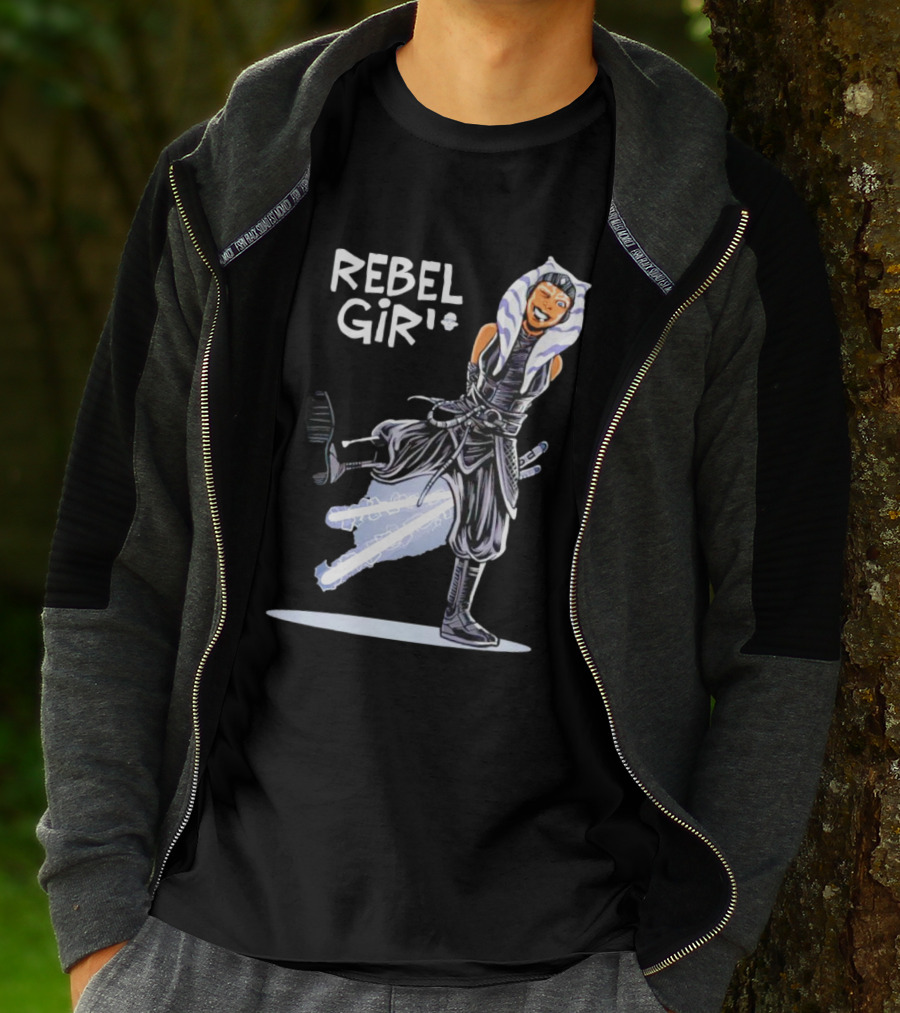 Ahsoka Tano Star Wars Rebel Girl Cartoon Jedi Warrior T-Shirt