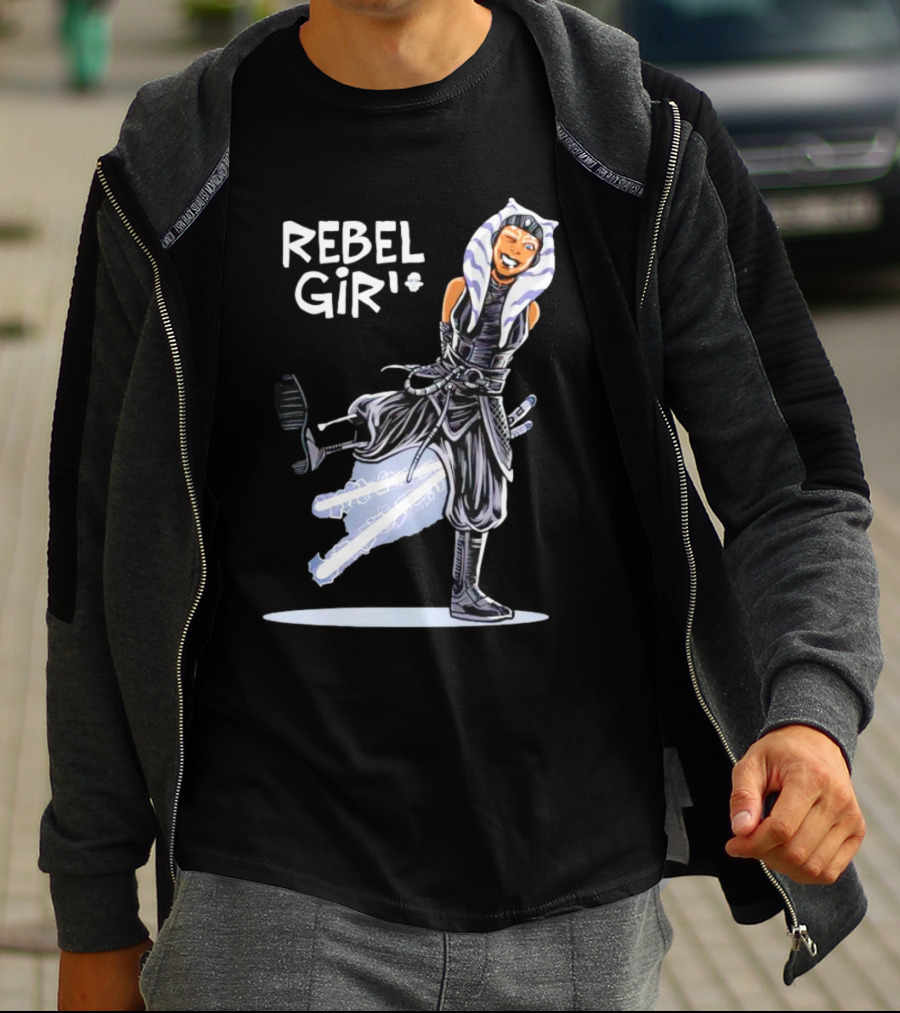Ahsoka Tano Star Wars Rebel Girl Cartoon Jedi Warrior T-Shirt