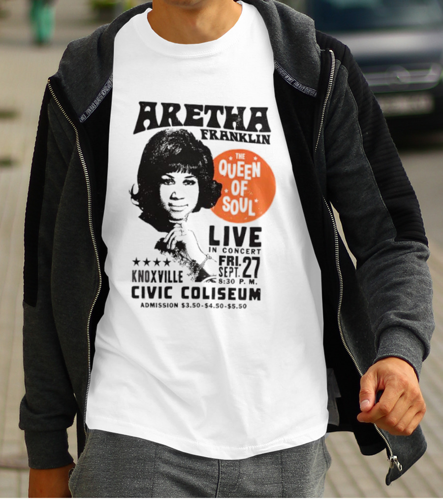 Aretha Franklin Live Concert At Knoxville Civic Coliseum The Queen Of Soul Friday Sept 27 T-Shirt
