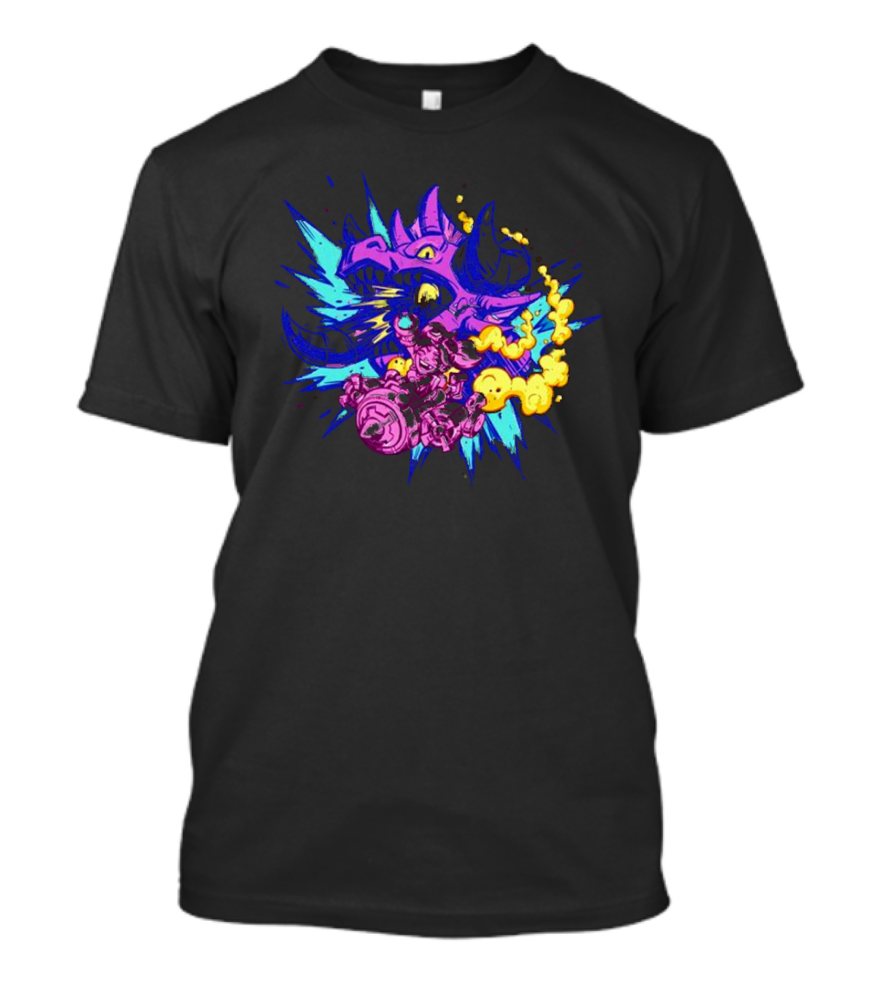 Blizzard Gear Warcraft Rumble Vibrant Dragon Mech Battle Explosion T-Shirt