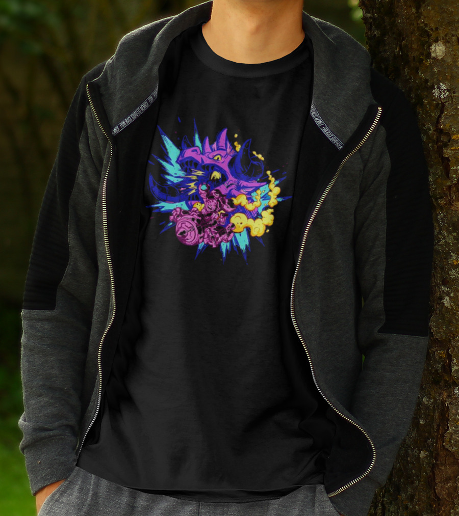 Blizzard Gear Warcraft Rumble Vibrant Dragon Mech Battle Explosion T-Shirt