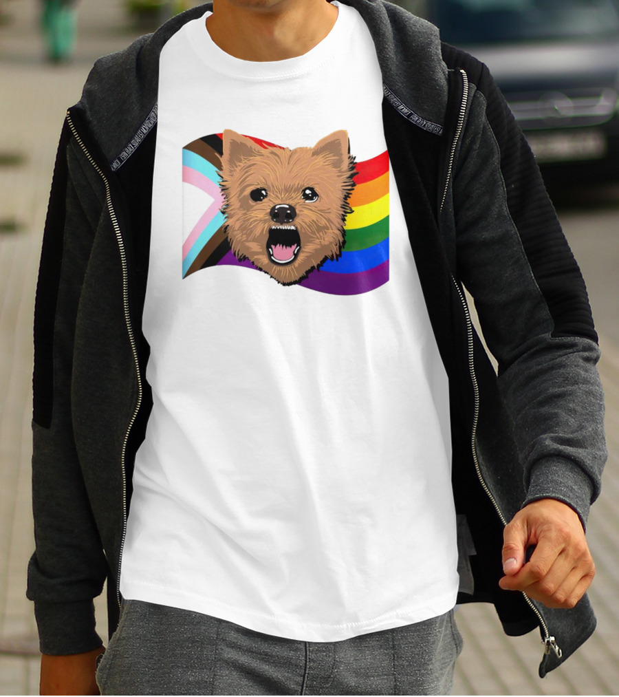 Dog MarcoMania Norwich Havok Pride Rainbow Flag T-Shirt