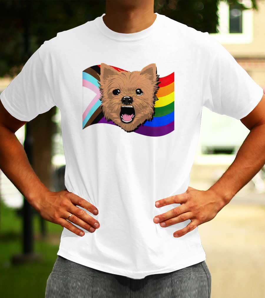 Dog MarcoMania Norwich Havok Pride Rainbow Flag T-Shirt