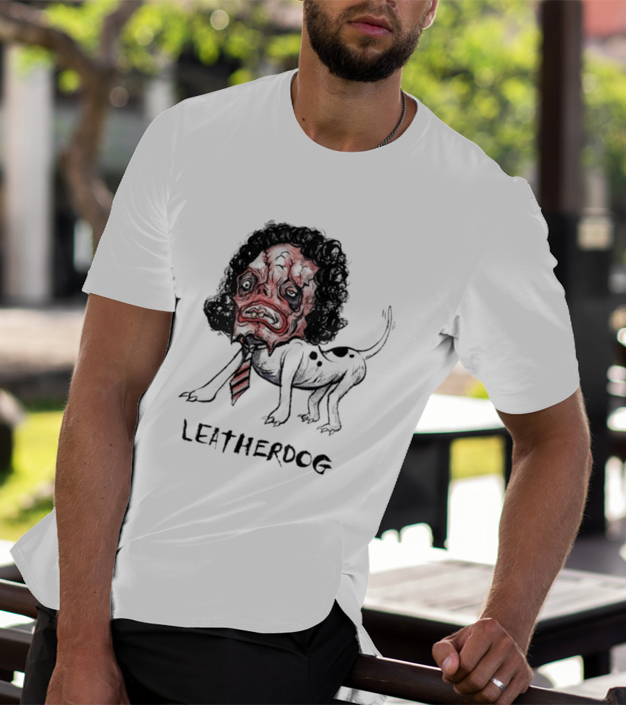 Leatherdog Creepy Curly Wig Halloween Monster T-Shirt