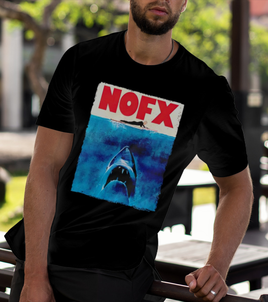 NOFX Jaws Surfer Shark T-Shirt