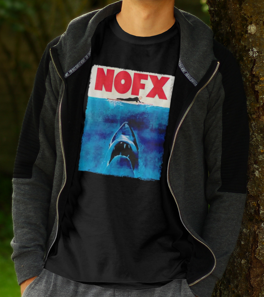 NOFX Jaws Surfer Shark T-Shirt