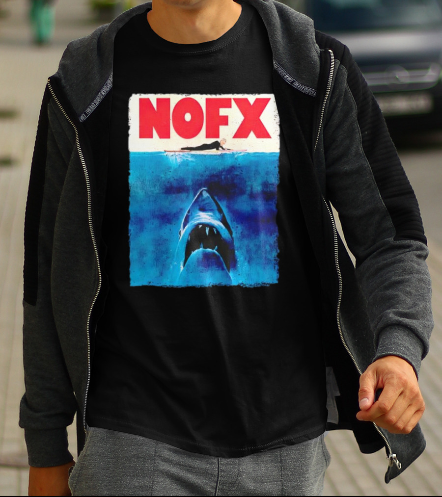 NOFX Jaws Surfer Shark T-Shirt