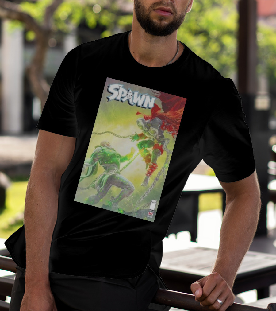 Spawn 347 Comic Cover Dark Hero Battle Chains T-Shirt