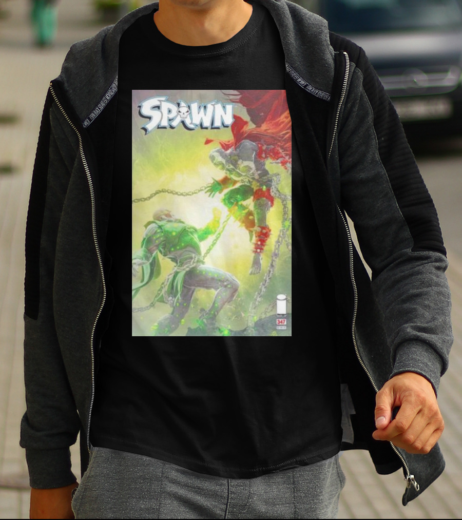 Spawn 347 Comic Cover Dark Hero Battle Chains T-Shirt