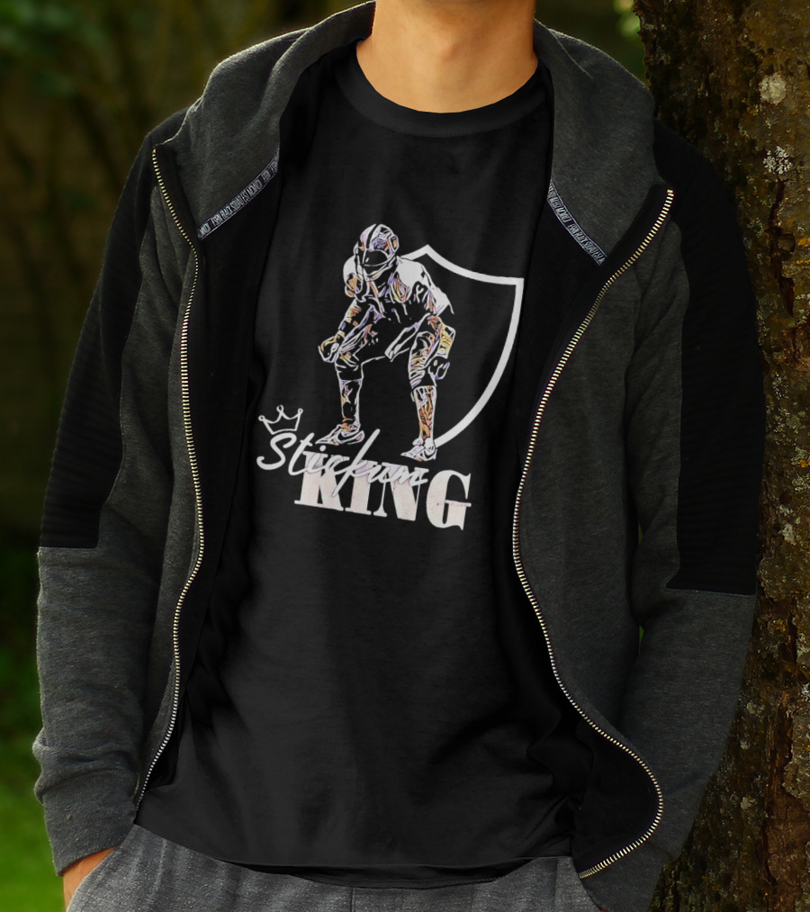 Stickum King Football Shield Drawing T-Shirt