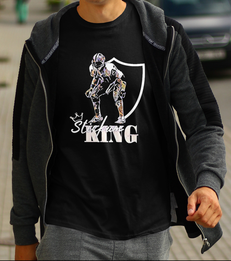Stickum King Football Shield Drawing T-Shirt